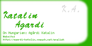 katalin agardi business card